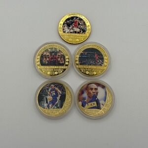 Michael Jordan and Kobe Bryant MVP Basketball Legend Gold Coins Collectible Set